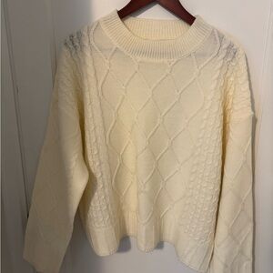 Cozy Cream Cable Knit Sweater